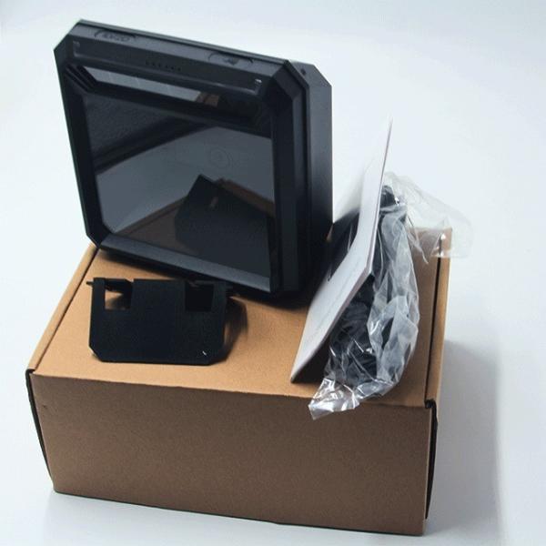 ABC Desktop de plástico USB com fio 1D 2D Bar Qr Code Reader Omni Directional Barcode Scanner