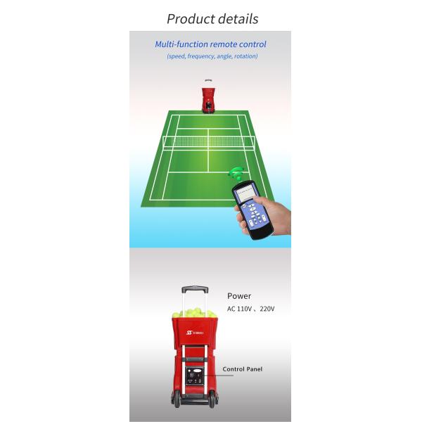 Пусковая установка машины теннисного мяча 150 спорт Siboasi емкости шариков