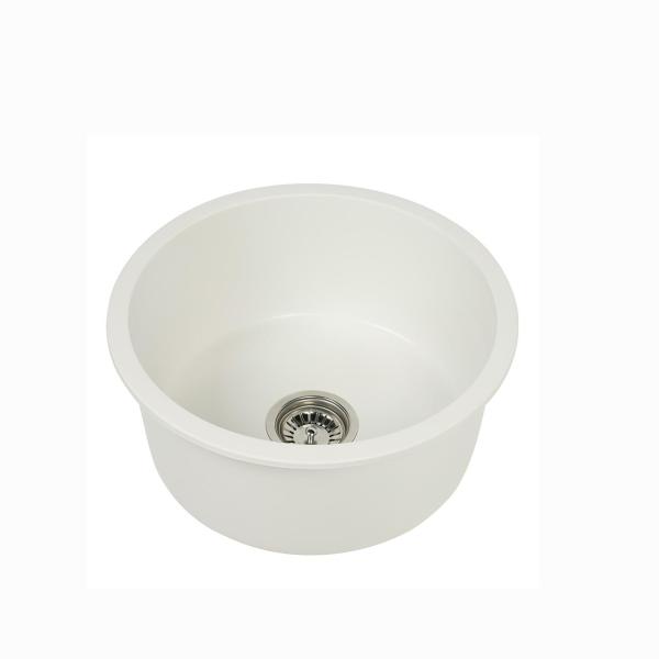кварц Undermount 410mm черный вокруг одиночной кухонной раковины шара с Splashback