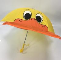 18 pouces de bande dessinée mignonne ouverte manuelle Duck Umbrella Waterproof Polyester