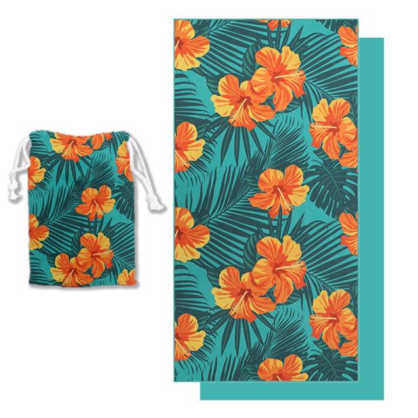Rpet Recycled Sand Proof Customized Washable Microfiber Travelling Beach Towel And Bag With Logo