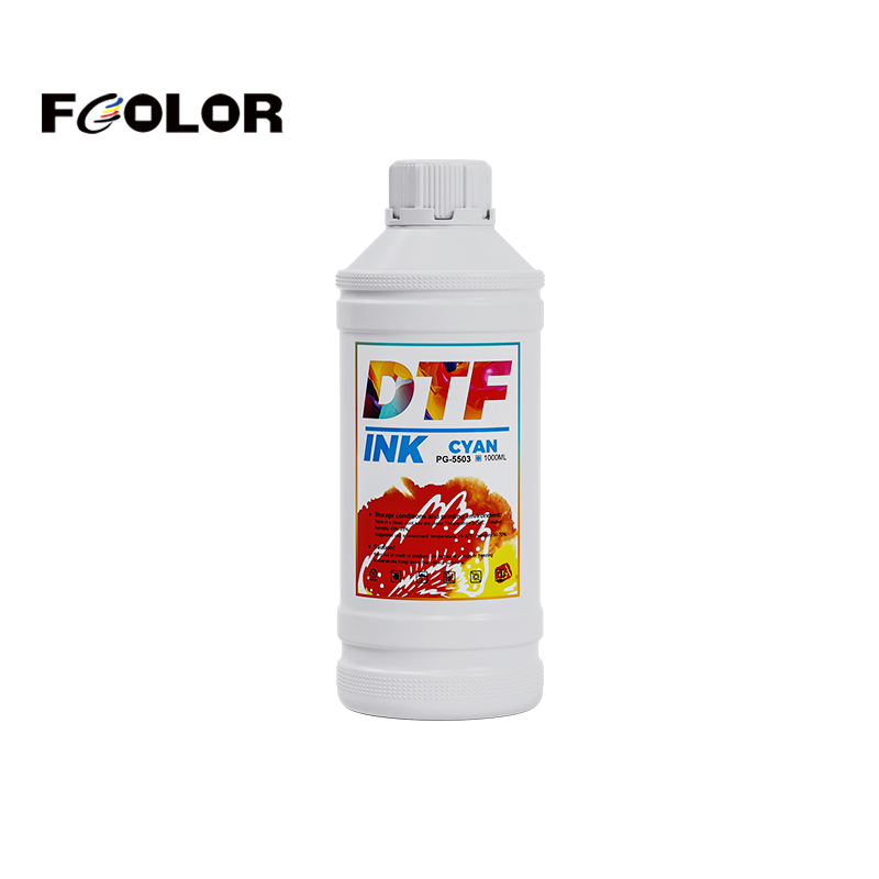 FCOLOR DTF Ink 1000ml AUTO ORDER FREE SHIPPING USA No Clog White CMYK for XP600 I3200 1390 Printer Ready to Ship