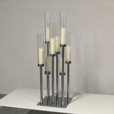5 Arm Fireplace Antique Candle Candelabra For Christmas Silver Stick Candle Holder 90cm