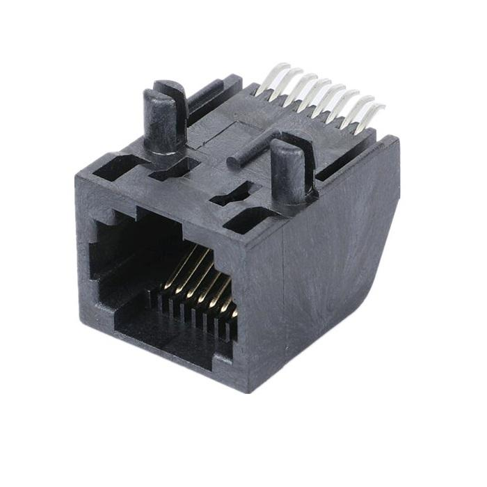 Angle Right Telephone Connector Unshielded 8P8C SMD RJ45 Modular Jack