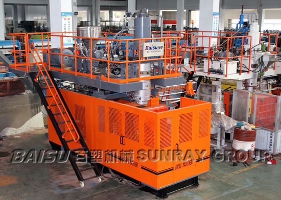 Large Blue Drum Blow Molding Equipment With Bottom Blowing System SRB90