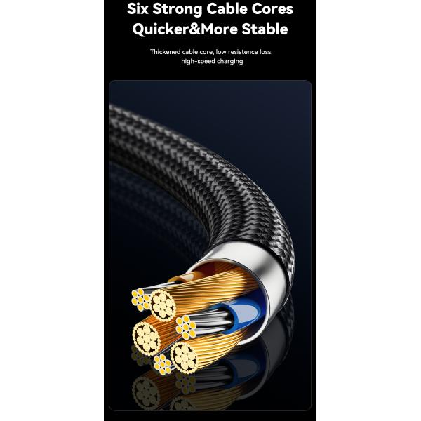 ESSAGER ES-X45 Serie USB C a C Cable de carga rápida 100W 1m 2m 3m