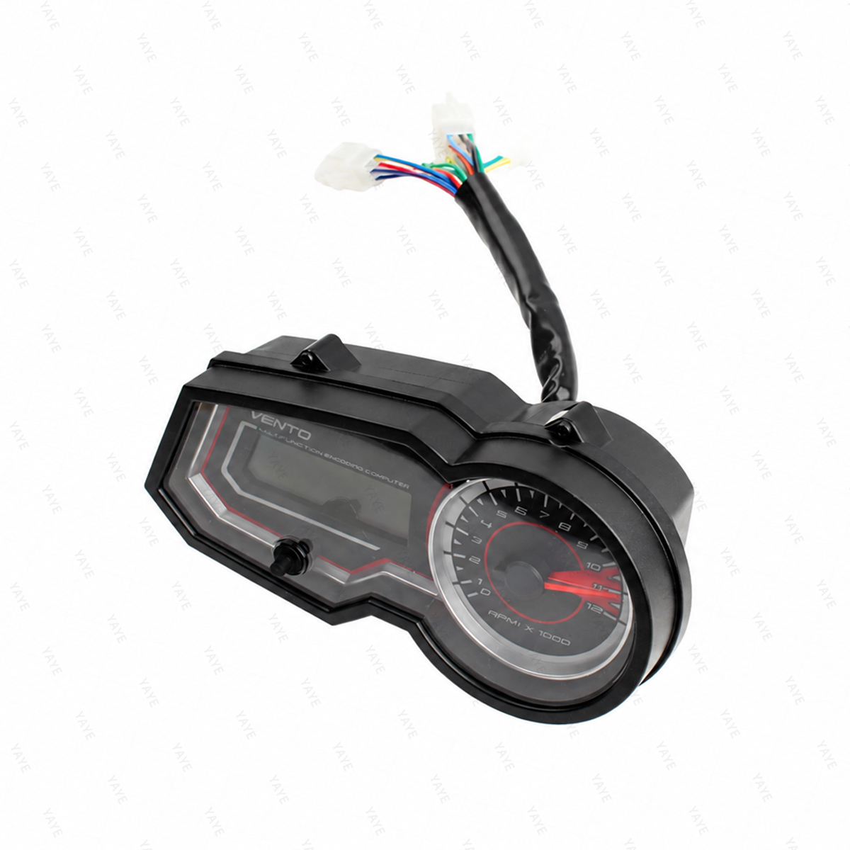LCD digital speedometer dashboard with simplified odometer and tachometer for Vento Lithium 150, Lithium 2.0, AKT TTR180, TTR 180, TTR 150, Hornet GT200, and GT 200.