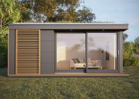 Chalet plat en acier léger préfabriqué de vacances de Chambre de mamie de studio de jardin/yard de norme d'Australian/NZ avec le revêtement en bois