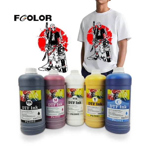 FCOLOR DTF Ink New PET Heat Transfer Film Pigment Dtf Ink for Epson DX5 XP600 L1800 L805 8550 DTG Textile Printer