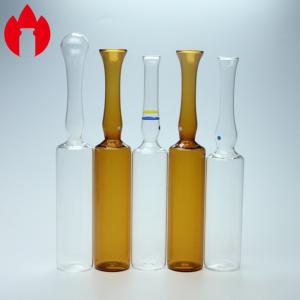 Pharmaceutical Glass Ampoules Types , Ampoule Container Transparent / Brown