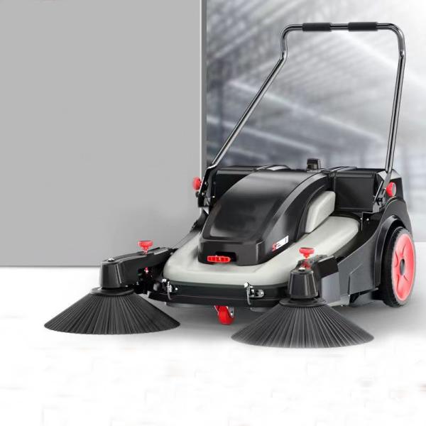 Pure Electric Hand Push Sweeper Machinne With Cabin