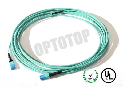 Female To Female MPO Fiber Optic Patch Cord MM OM 3 With 8 - 24 Core Accurate Size