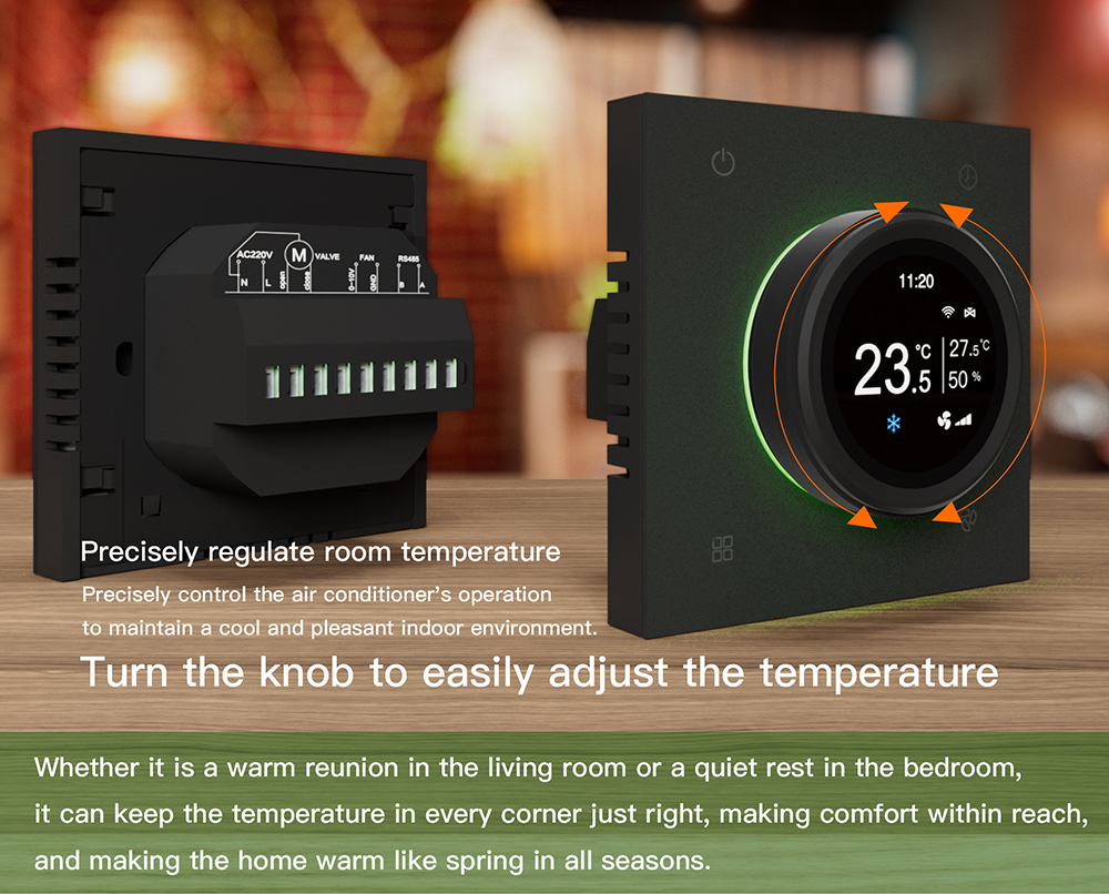 Home HVAC Smart WiFi Thermostat Controller With Temperature Humidity Monitoring