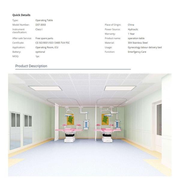 Orthopaedics Obstetric Operation Table Luxury Electric Gynecological Operating Table