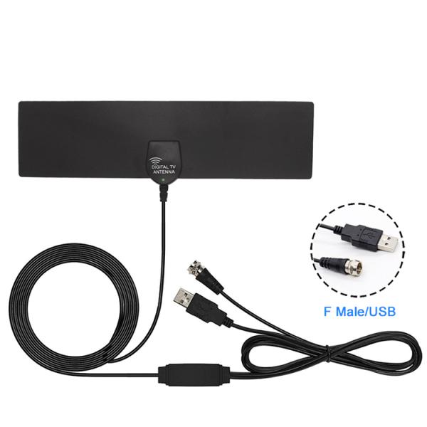 High Gain Indoor Digital HDTV Antenna 862MHz Flat HD With Amplifier