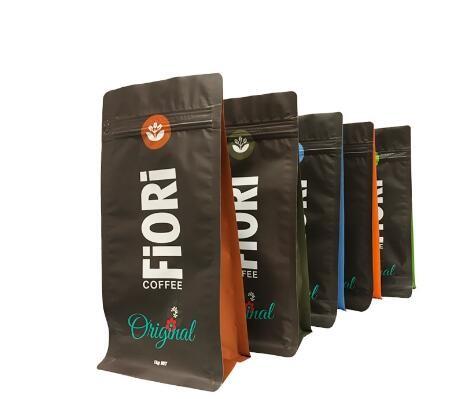 coffee bag /al foil standing zipper bag with valve wholesale packaging bag manufacturer