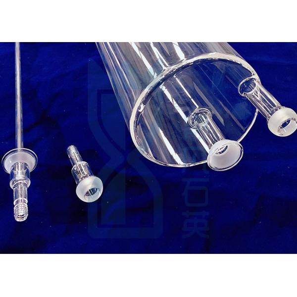 Furnace Quartz Tubing With Large Quartz Flanges And Quartz Joints
