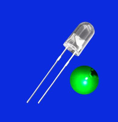 0.5W 5mm LED Diodo Emitente de Luz 520-530nm Cor Verde 40000mcd Lente clara para iluminação de indicadores