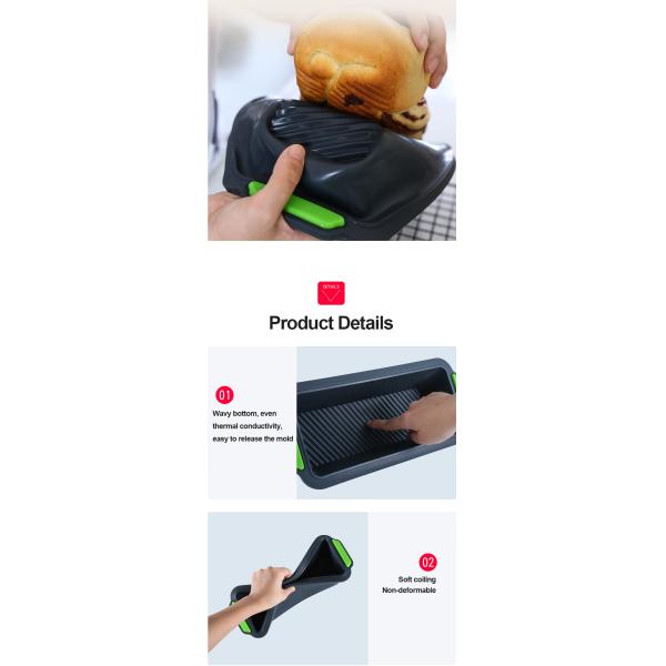 Factory Wholesale Silicone Two-Color Toast Bread Mold Cake Mold