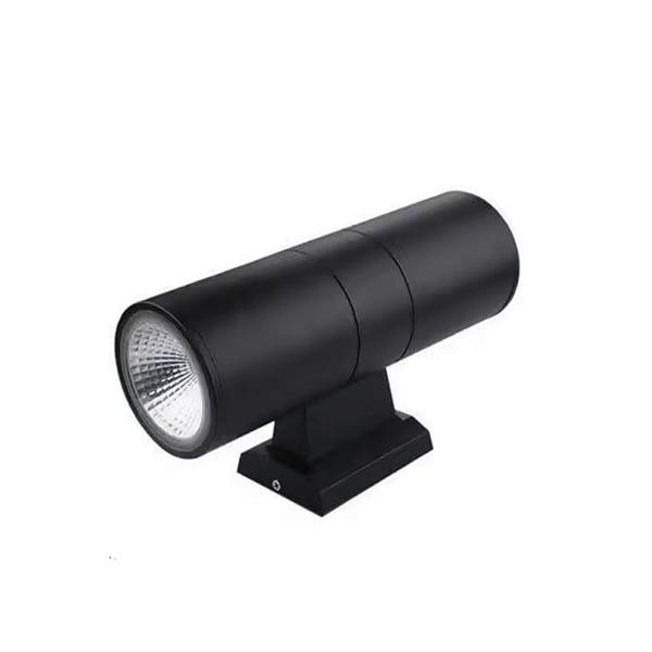 2*10W Gu10 Aluminum Round Double Head Outdoor Aluminum Wall Lamp 2- 30000 Working Lifetime