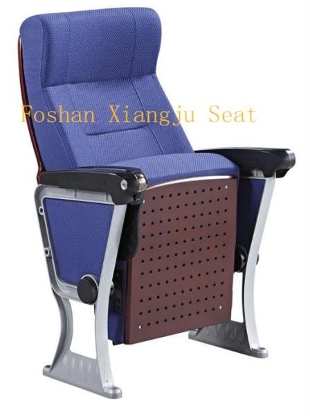 Wooden Arm Surface Finish Folding Auditorium Chairs With ABS Pad / Tip Up Seat