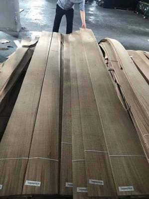 folheado europeu visto áspero do carvalho do Quercus do MDF do folheado de 0.45mm para aplicar-se à madeira compensada