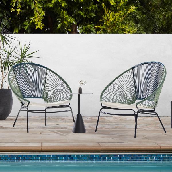Minimalist Design Modern Outdoor Patio Furniture Metal Patio Chairs Anti Corrosion