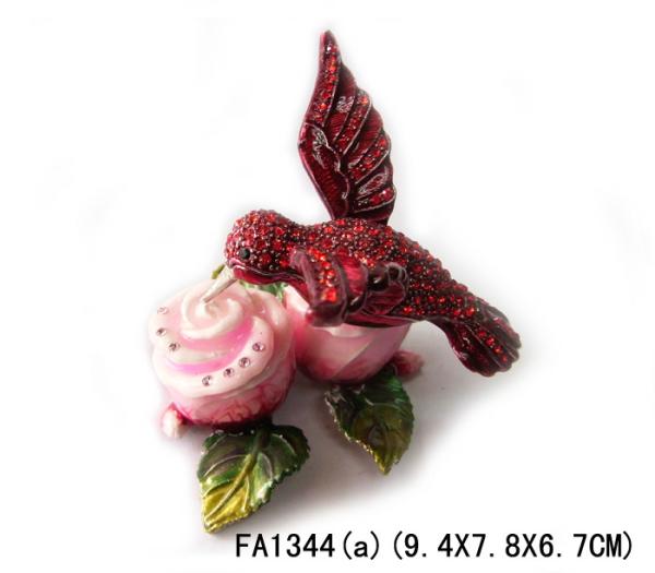 2014 Colorful Birds Jewelry Box Crystal Magestic Jewelry Box