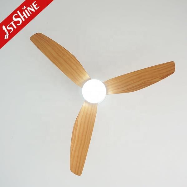 Iluminação personalizável Ventilador de teto de 52 polegadas com controle remoto e luz LED de 3 cores
