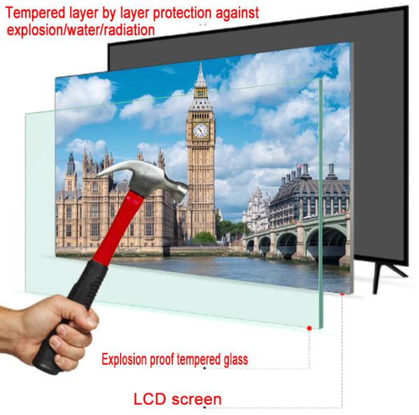4K Smart TV 55 65 75 85 100 Inch Large Screen WiFi Android 14 With Tempered Glass
