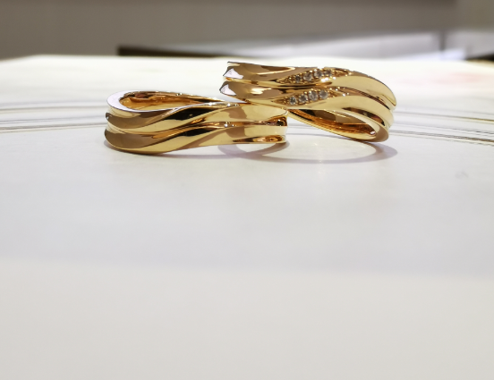 Double Layer Chain Design 8g Couple Rings With Engraved Names