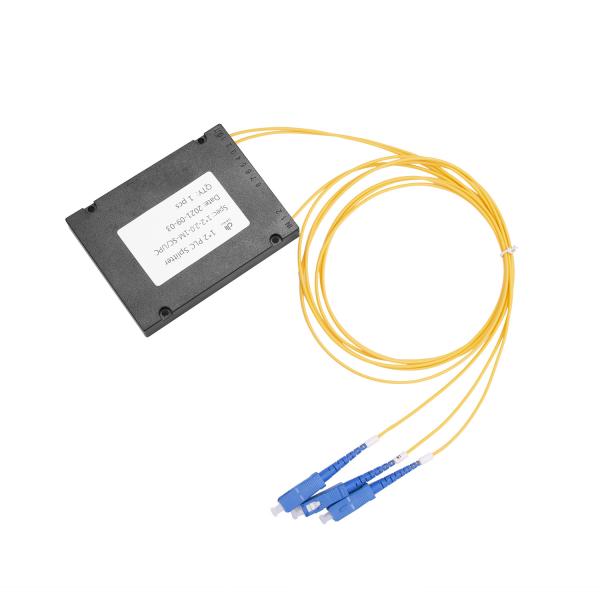 SC / UPC 2.0mm 1M ABS Module Fiber Optic Splitter G657A 1x2 PLC Singlemode