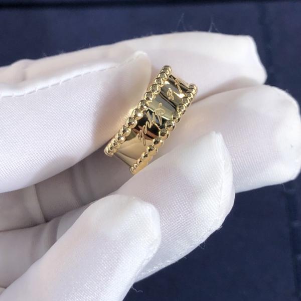Elegant  Factory Make Real Gold Van Cleef & Arpels 18k Gold PerléE Signature Ring