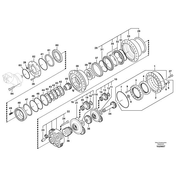 VOE14608847 VOE14531093 VOE14608847 Travel Reduction Gear Applied To Vo-lvo EC460B