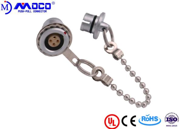 4 Pole Push Pull Electrical Connectors 1B Straight Plug / EGG Panel Mount Socket