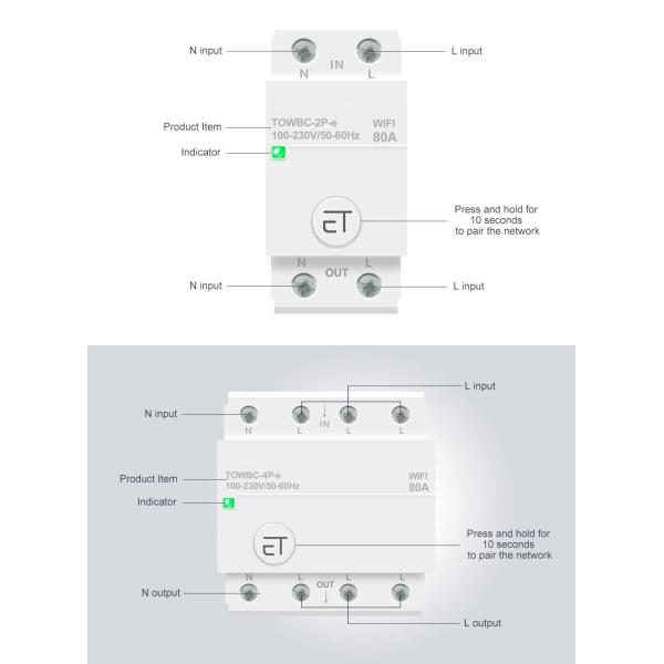 Din Rail WIFI Circuit Breaker Switch Remote Voice Control by Ewelink APP for Home mcb timer 110V 220V 380V