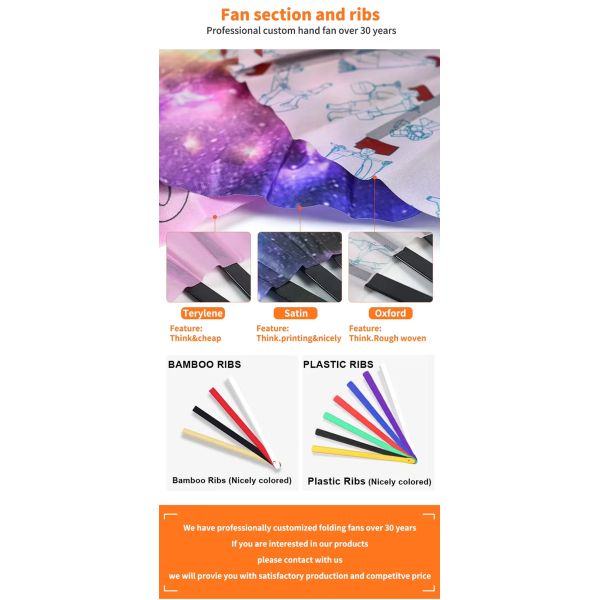 Ultimate Performance 33cm Clack Fan Globally Recognized Handheld Bamboo Fabric Painted Technique