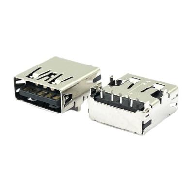 OEM PA9T UL94V-0 90 Degrees RVS USB Socket Connector USB3 A Female