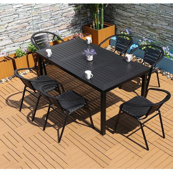 Modern Design Stacking Patio Garden Set with Stackable Outdoor Plastic Dining Chairs