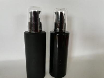 UV Coating Black Airless Pump Bottles / Durable Plastic Lotion Bottles