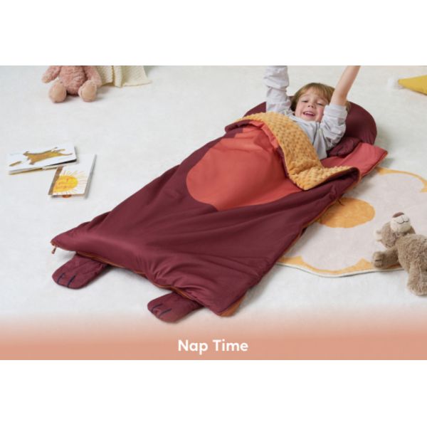 Brown Bear Toddler Nap Mat with Pillow & Blanket 60