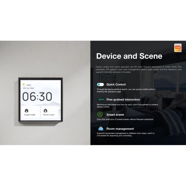 Smart Panel 4″: Built‑in Alexa & Zigbee Gateway, Tuya OS, 410K+ Devices