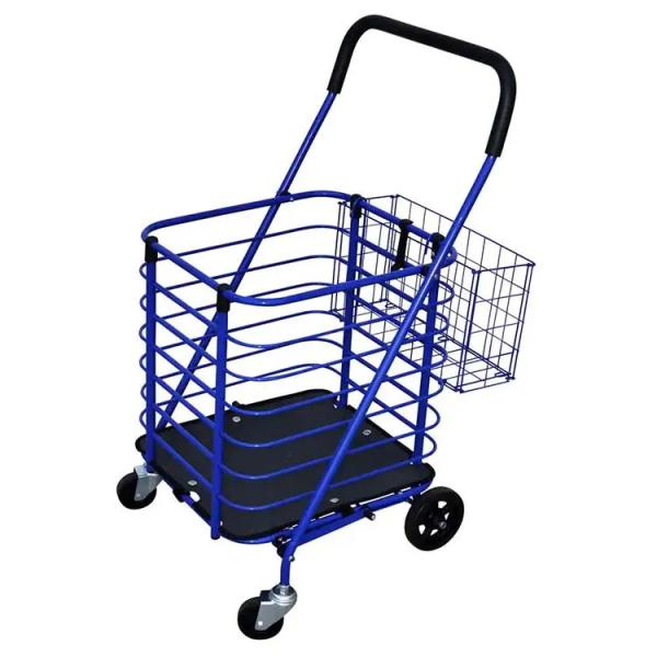 Wholesale Heavy Duty Metal Shopping Trolley Cart Collapsible Shopping Cart