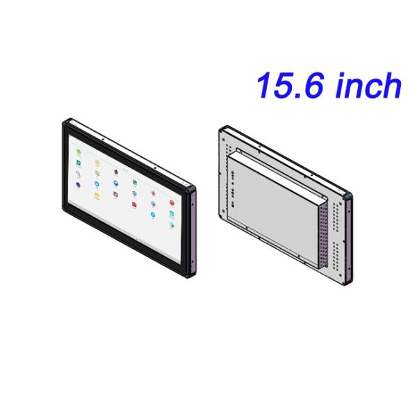 15.6 Inch LCD Industrial Control Display Monitors With High And Low Temperature Resistance Embedded Android Pure Flat Wall Mounted Display