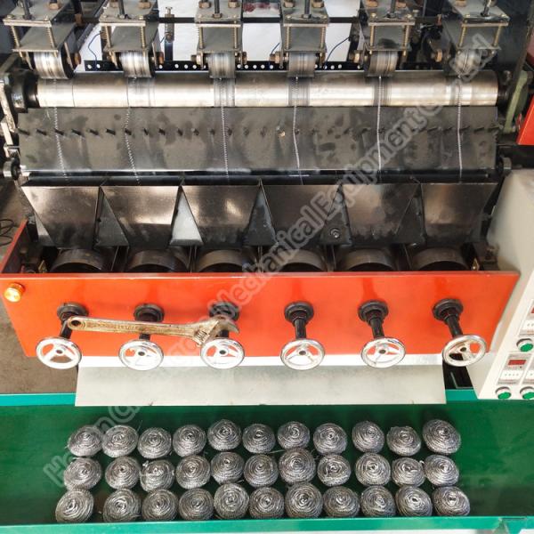 Combined Stainless Steel Scrubber Making Machine 5 Ball 5 Head Scourer For Making Steel Balls