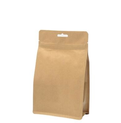 Standing Up Printed moisture proof Kraft zipper coffee food vacuum bag for Food Packing