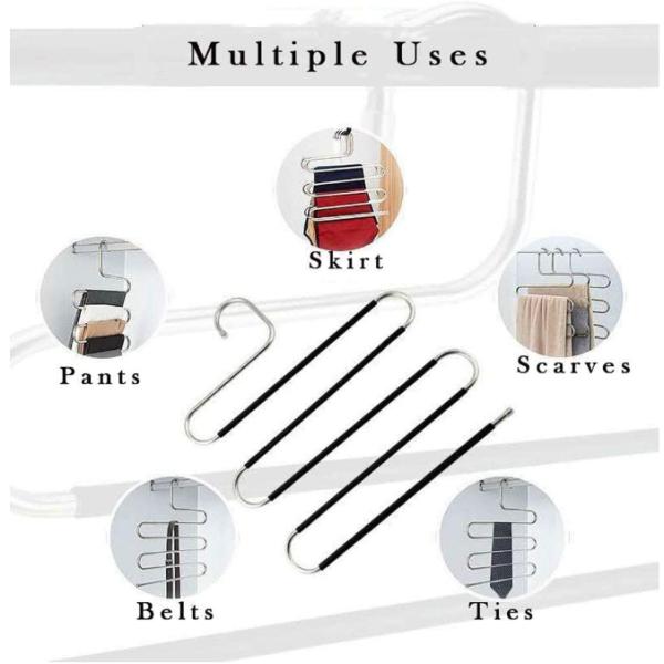 Продукты посуды вешалок одежд нержавеющей стали вешалок брюк S-формы