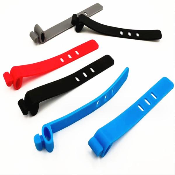 Colorful Silicone Strap Cable Holder Organizer for Moulding Food Grade USB Cables
