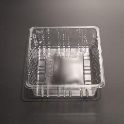 Safe Clear Plastic Rectangular Food Tray Eco Friendly Multipurpose Microwave Safe