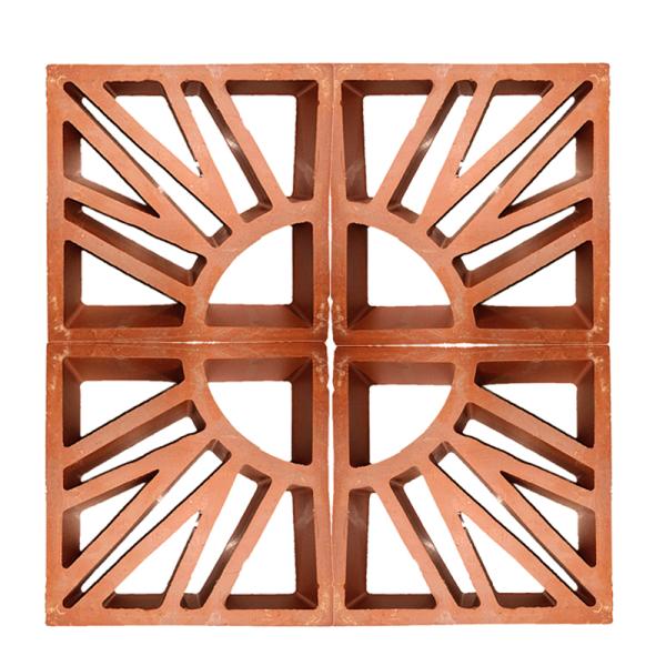 Terracotta Clay Breeze Block Mold Ceiling Hollow Decorative Bricks Block Sun air Flow